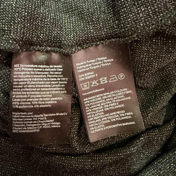 H&M Dark-colored, M-sized women's bodysuit with glitter - Picture 3 of 3